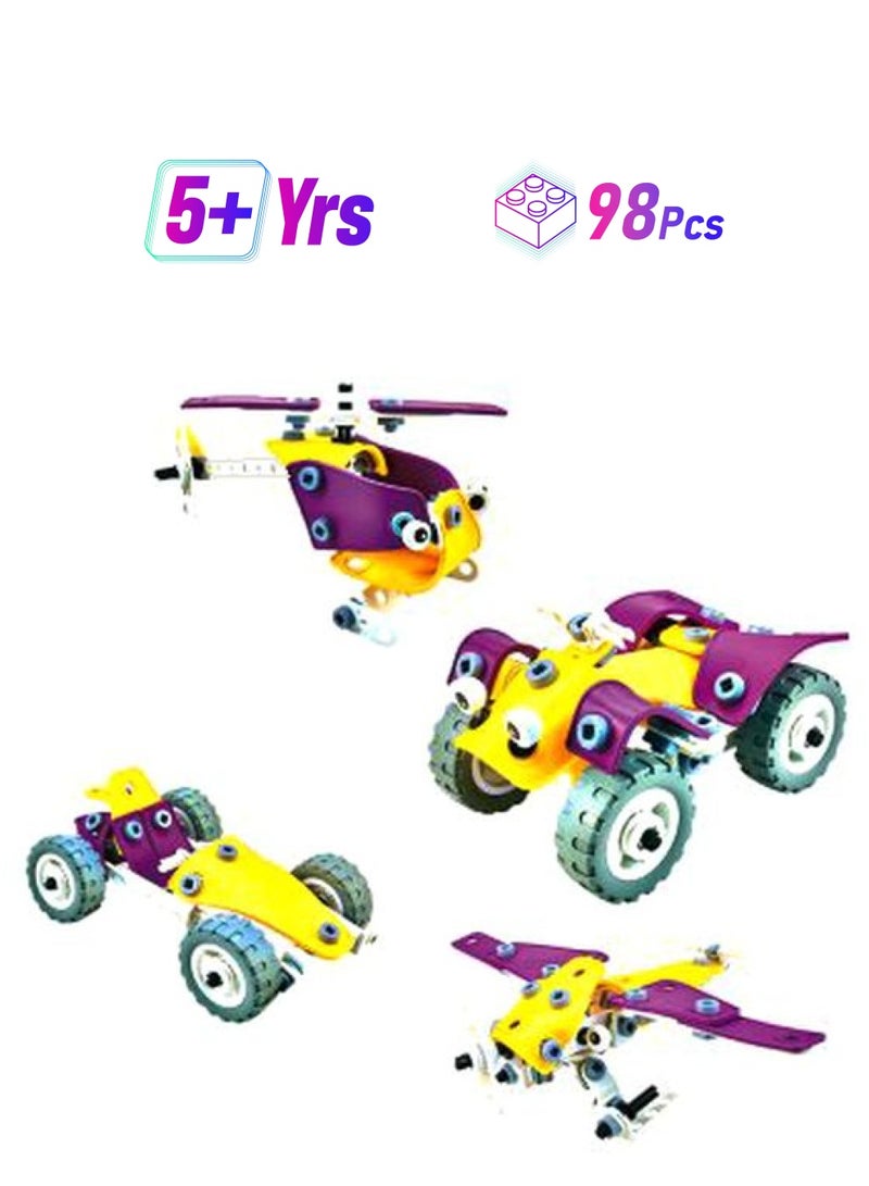 مجموعة ألعاب ركب والعب مكونة من 98 قطعة طراز J-7753 j-7753 98 أكبر من 5 سنوات - Image 1