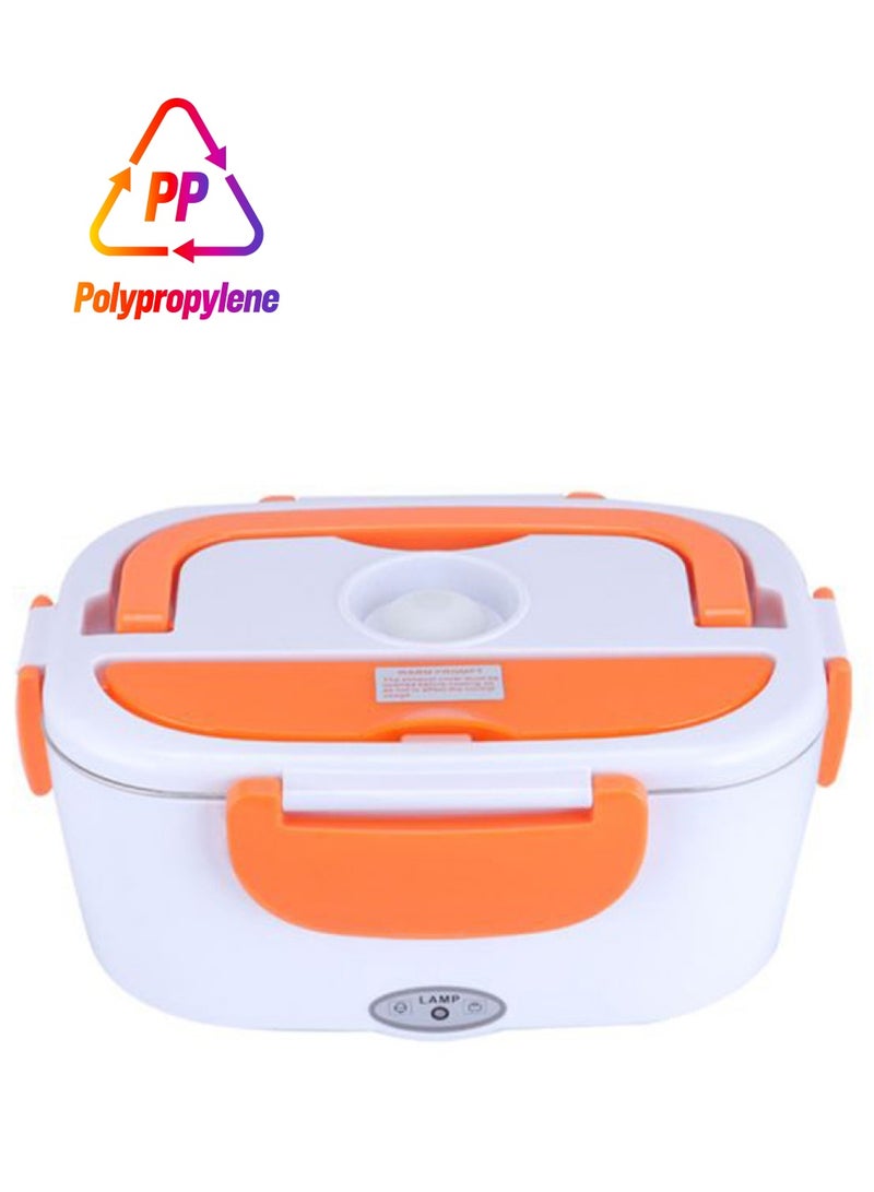 Multi-Functional Electric Heating Lunch Box With Removable Container Orange/White  - Image 1
