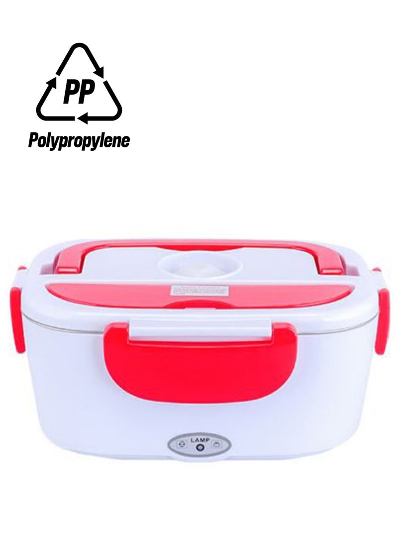 Multi-Functional Electric Heating Lunch Box With Removable Container Red/White - Image 1