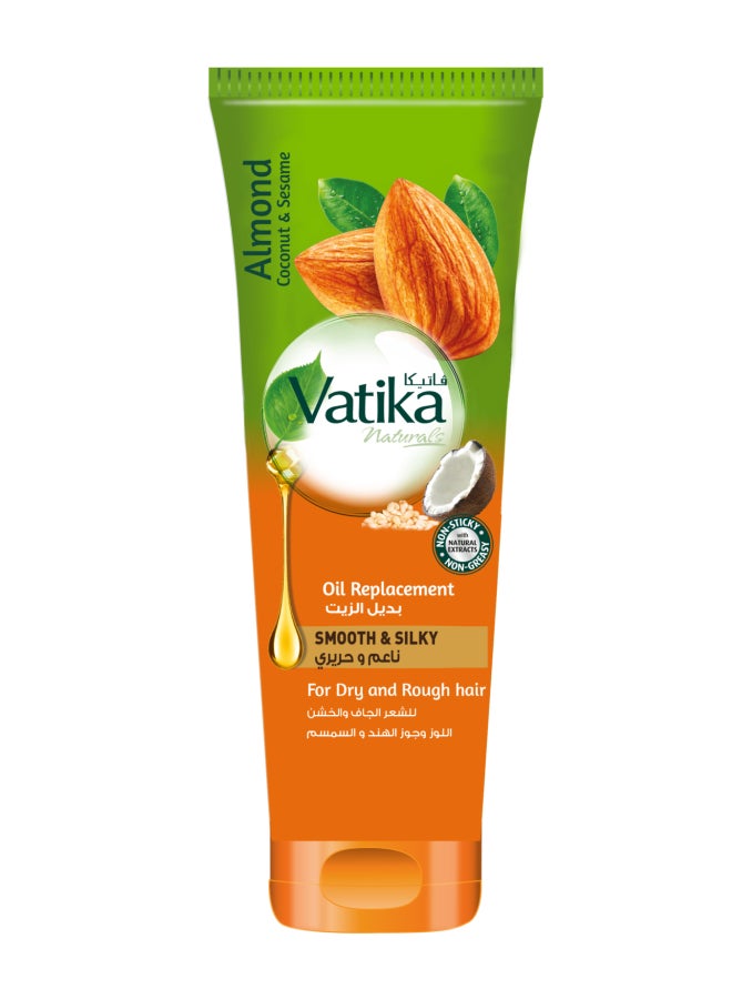 VATIKA Vatika Naturals Smooth & Silky Oil Replacement| Almond, Coconut & Sesame | For Dry & Rough Hair | Non-Sticky & Non-Greasy 200ml  - Image 1