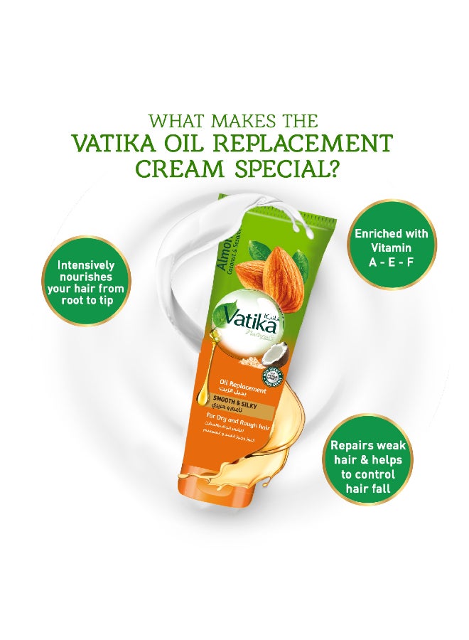 VATIKA Vatika Naturals Smooth & Silky Oil Replacement| Almond, Coconut & Sesame | For Dry & Rough Hair | Non-Sticky & Non-Greasy 200ml  - Image 2