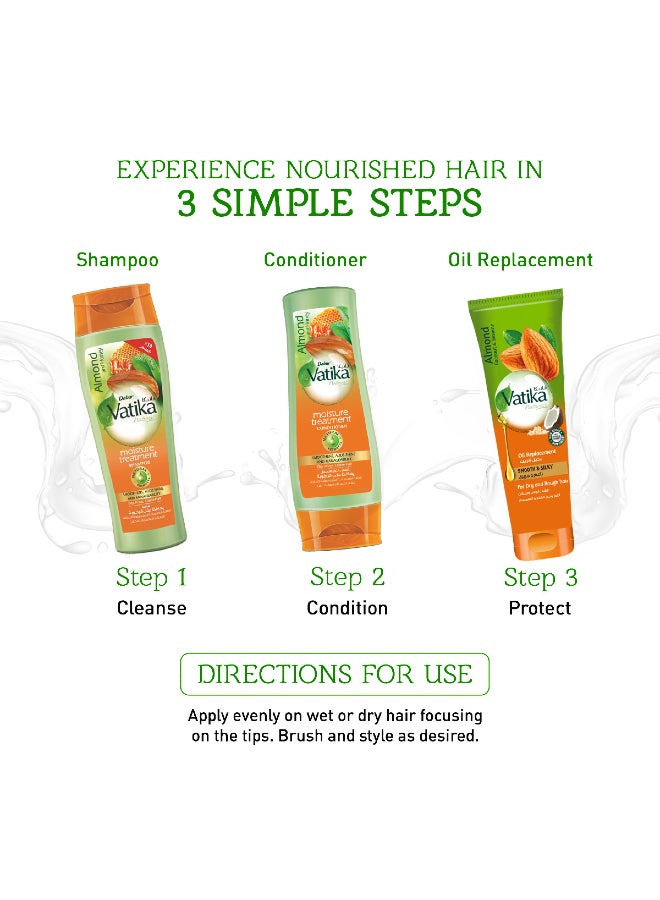 VATIKA Vatika Naturals Smooth & Silky Oil Replacement| Almond, Coconut & Sesame | For Dry & Rough Hair | Non-Sticky & Non-Greasy 200ml  - Image 5