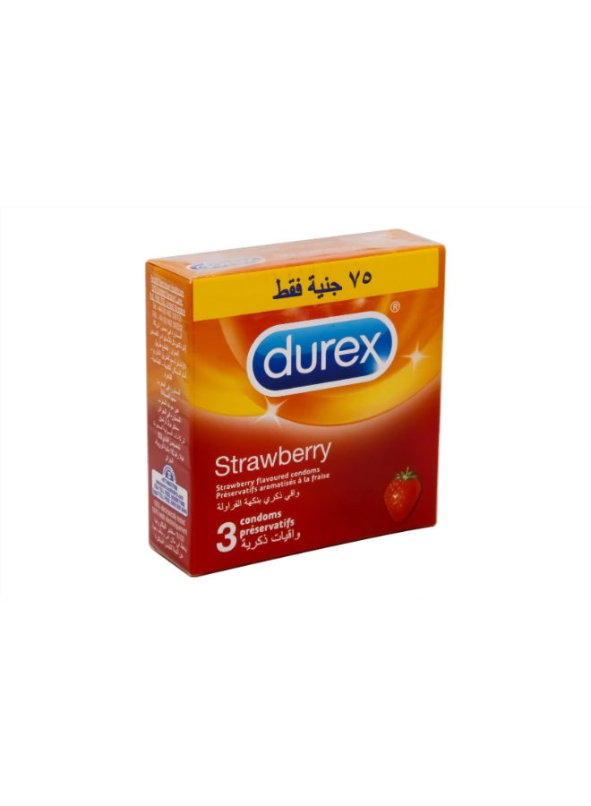 Durex Pack Of 3 Condom - Strawberry - Image 5