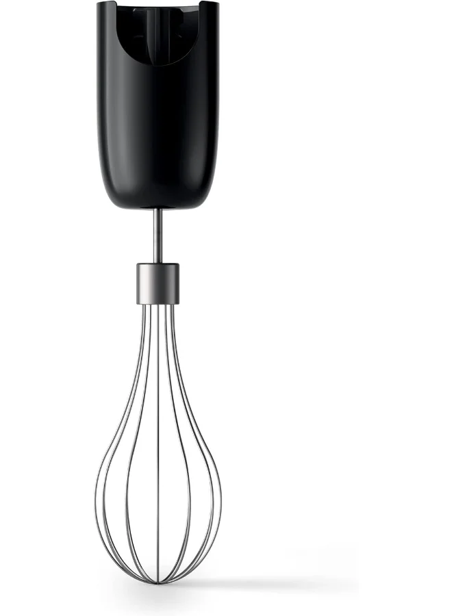 Philips Metal Bar Handblender - ProMix Technology, Speed Touch Technology, Including On-the-go tumbler + XL Chopper + Whisk + Spiralizer, HR2657/91 Silver/Black