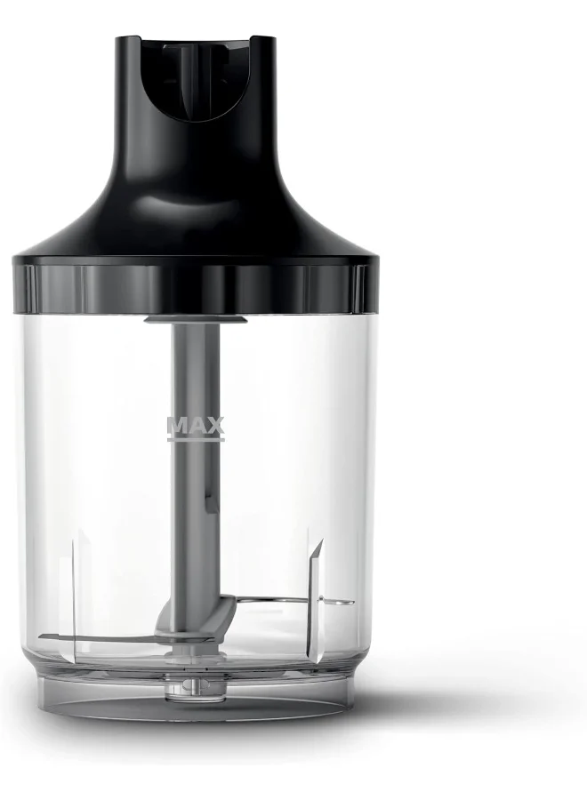 Philips Metal Bar Handblender - ProMix Technology, Speed Touch Technology, Including On-the-go tumbler + XL Chopper + Whisk + Spiralizer, HR2657/91 Silver/Black