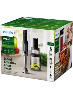 Philips Metal Bar Handblender - ProMix Technology, Speed Touch Technology, Including On-the-go tumbler + XL Chopper + Whisk + Spiralizer, HR2657/91 Silver/Black  - Image 3