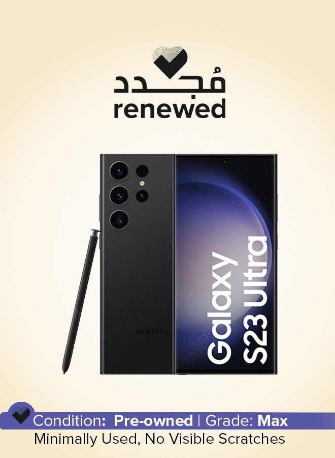 Samsung Renewed - Galaxy S23 Ultra 5G Single SIM + eSIM Phantom Black 8GB RAM 256GB - International Version - Image 1
