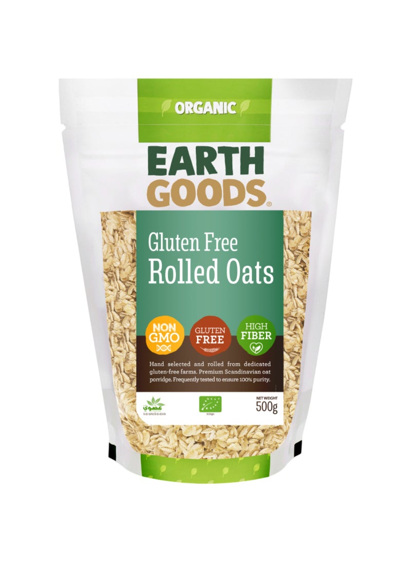 إيرث جودز رقائق الشوفان العضوية عالية الألياف الملفوفة الخالية من الجلوتين 500جرام - Image 1