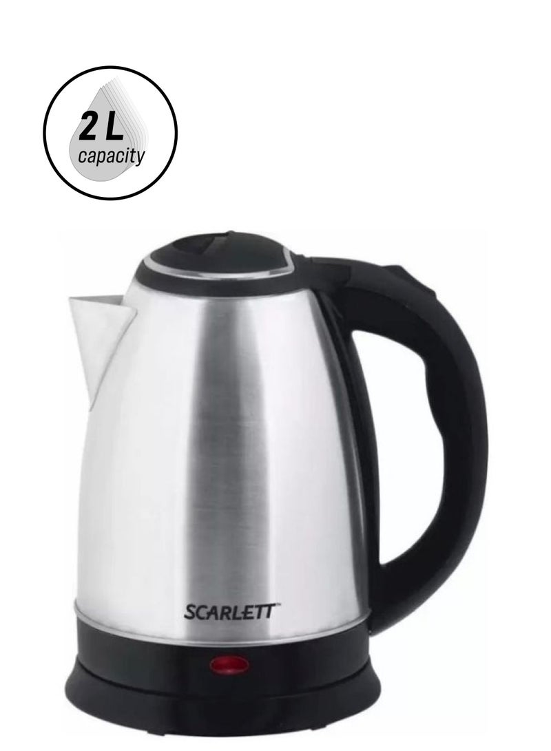 Scarlett - Electric Kettle 2 L SC1818 Silver/Black - Image 1