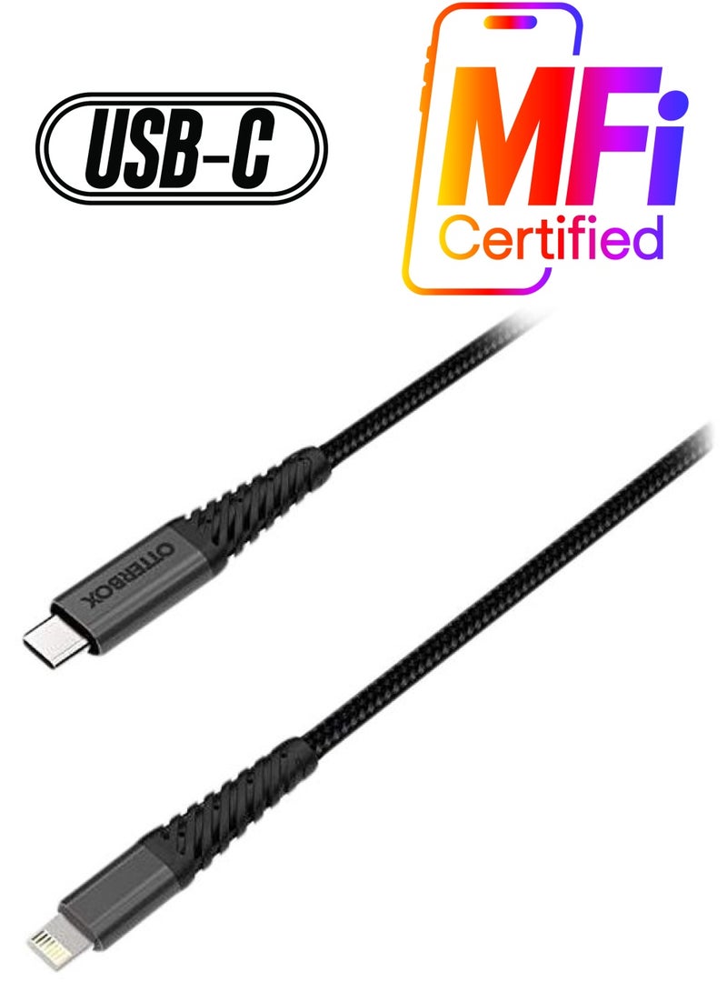 Otterbox - USB Type -C To Lightning Cable Black - Image 1