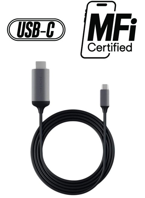 Aluminum Type-C To HDMI Cable 4K 60Hz Space Grey
