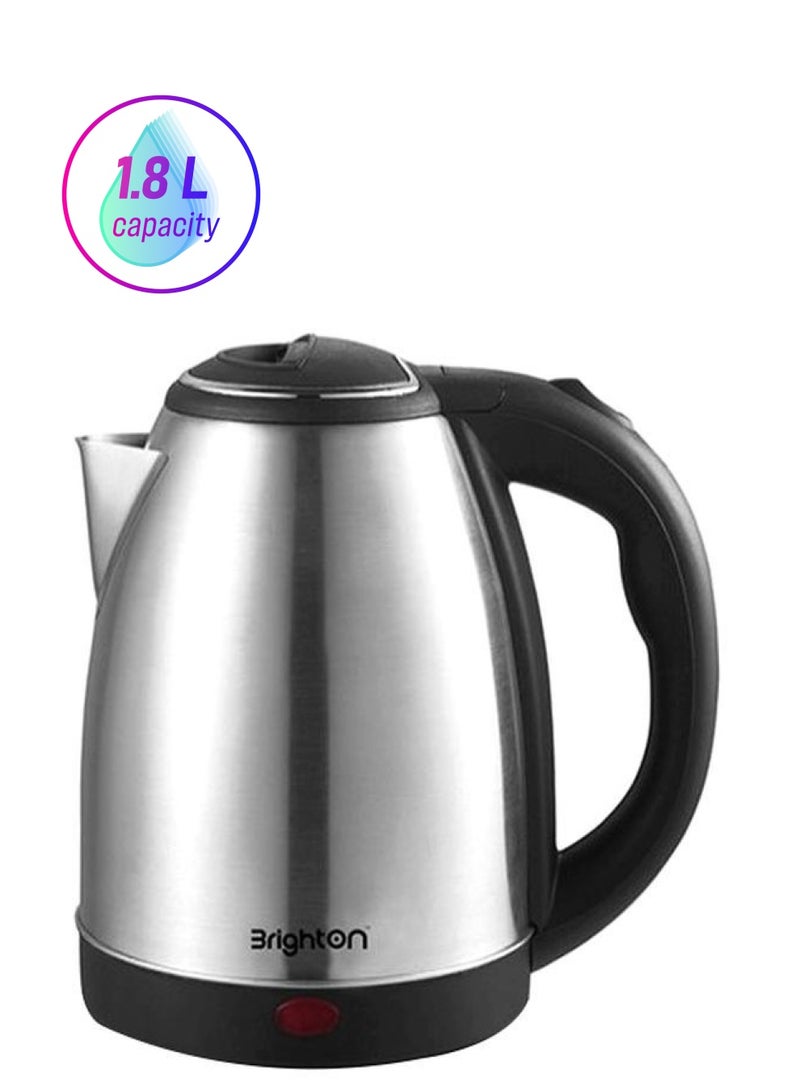 برايتون غلاية كهربائية 1.8 L 1500 W BEK180L أسود/ فضي  - Image 1
