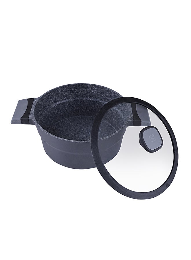 Royalford Die Cast Aluminium Casserole With Lid Black 32cm  - Image 1