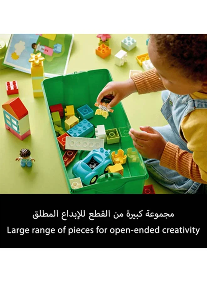 LEGO Duplo Classic Brick Box Toddlers’ First Lego Set With Storage Box, Includes Colorful Shapes, Easy Building Ideas And Number Bricks, Endless Creativity For Toddlers 18 Months And Up (65 Pieces) 10913