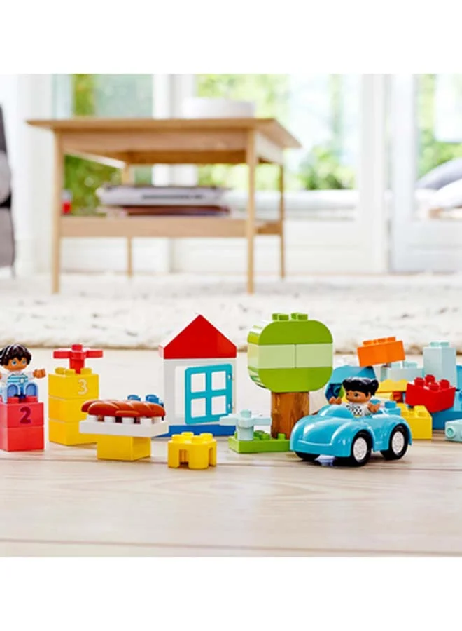 LEGO Duplo Classic Brick Box Toddlers’ First Lego Set With Storage Box, Includes Colorful Shapes, Easy Building Ideas And Number Bricks, Endless Creativity For Toddlers 18 Months And Up (65 Pieces) 10913