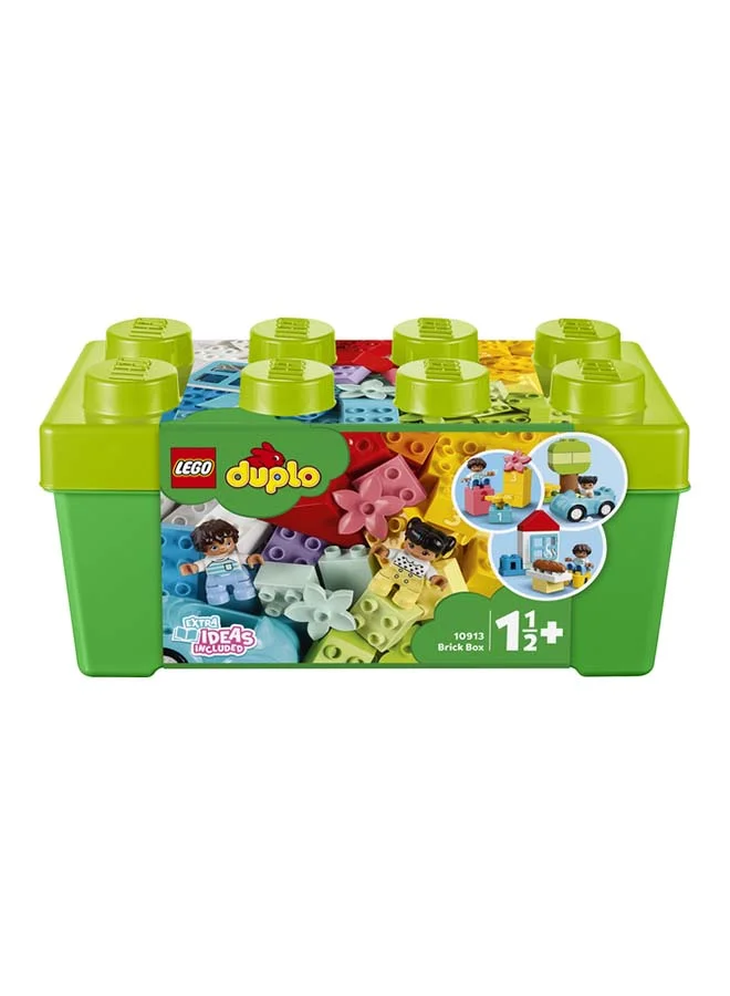 LEGO Duplo Classic Brick Box Toddlers’ First Lego Set With Storage Box, Includes Colorful Shapes, Easy Building Ideas And Number Bricks, Endless Creativity For Toddlers 18 Months And Up (65 Pieces) 10913