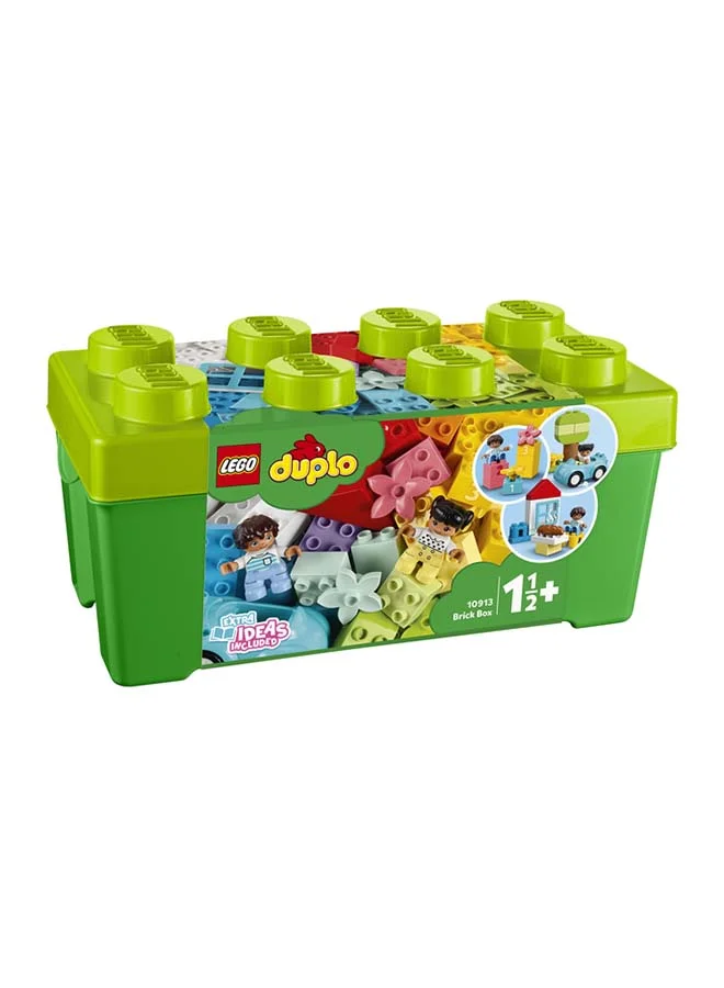 LEGO Duplo Classic Brick Box Toddlers’ First Lego Set With Storage Box, Includes Colorful Shapes, Easy Building Ideas And Number Bricks, Endless Creativity For Toddlers 18 Months And Up (65 Pieces) 10913