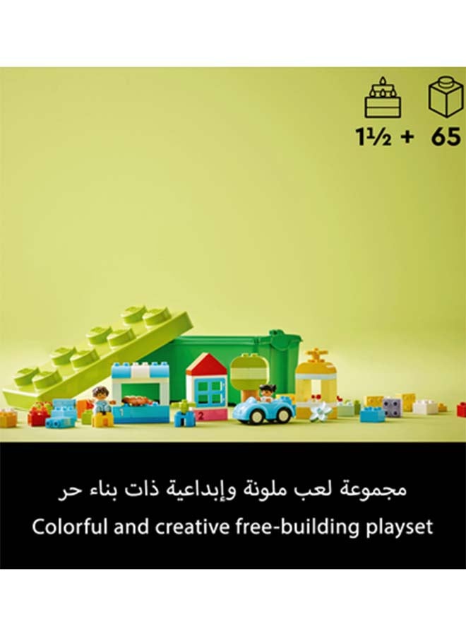 LEGO - 6288646 Duplo Classic Brick Box Toddlers’ First Lego Set With Storage Box, Includes Colorful Shapes, Easy Building Ideas And Number Bricks, Endless Creativity For Toddlers 18 Months And Up (65 Pieces) 10913 65 1+ Years - Image 1