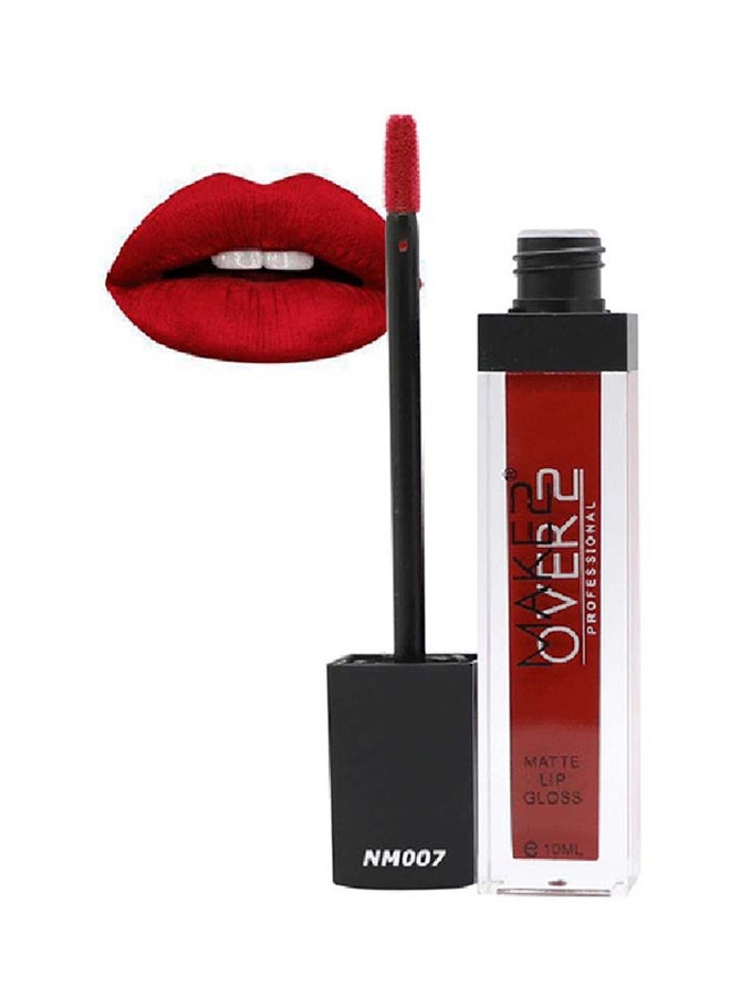 ميك اوفر22 احمر شفاه سائل مطفي من ميك اوفر22 - NM007 أحمر