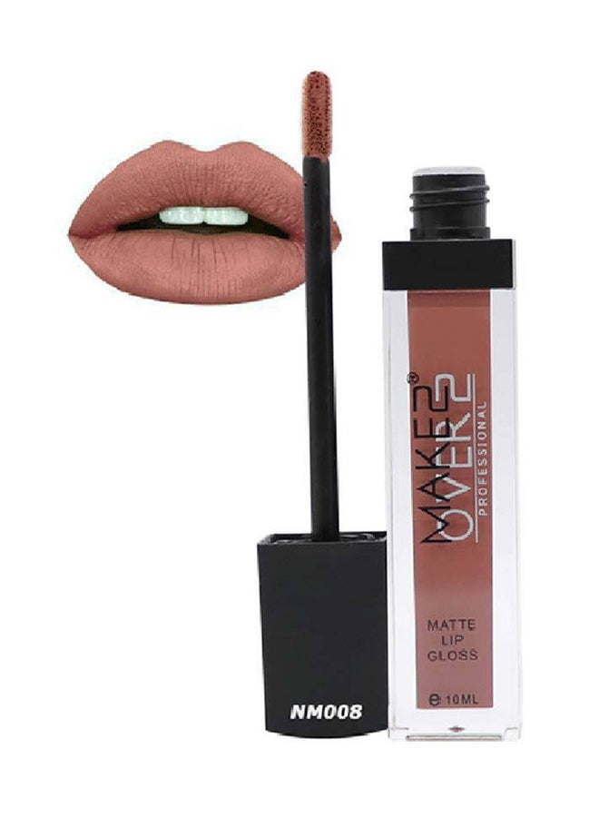 ميك اوفر22 احمر شفاه سائل مطفي من ميك اوفر22 - NM008 بني