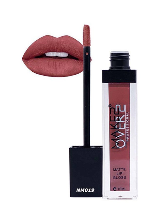 MAKE OVER 22 Matte Lip Gloss -NM019 Beige