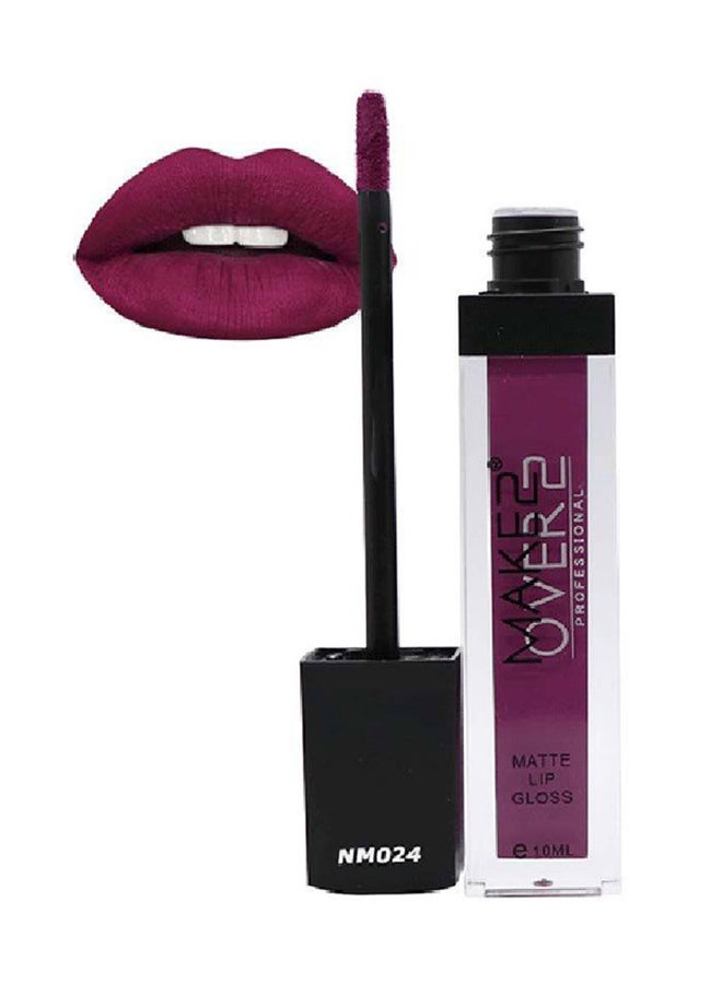 ميك اوفر22 احمر شفاه سائل مطفي من ميك اوفر22 - NM024 أرجواني