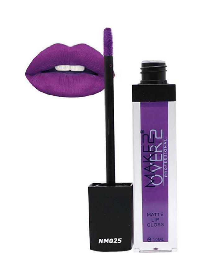 ميك اوفر22 احمر شفاه سائل مطفي من ميك اوفر22 - NM025 أرجواني