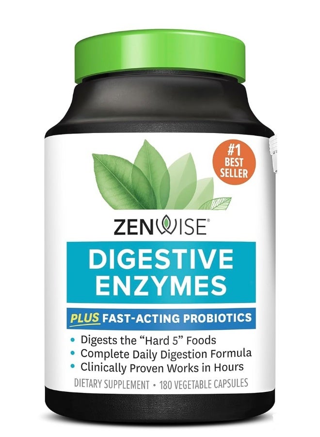 Zenwise Health Digestive Enzymes, 180 Vegetable Capsules Packaging May Vary - Image 1