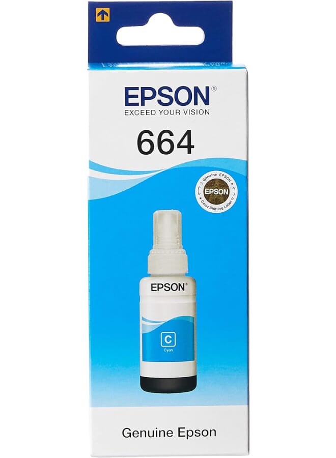 EPSON Eco Tank 664 Ink Bottle - CYAN Cyan - Image 1