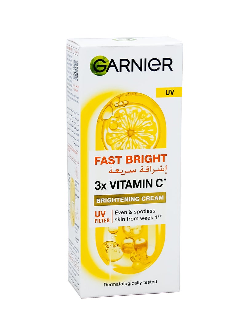 garnier Skin Active Fast Bright Day Cream with 3x Vitamin C and Lemon 50ml - Image 1