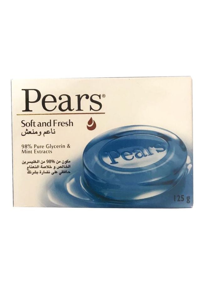 Pears Soft And Fresh Pure Glycerin And Mint Extracts Soap 125grams  - Image 1