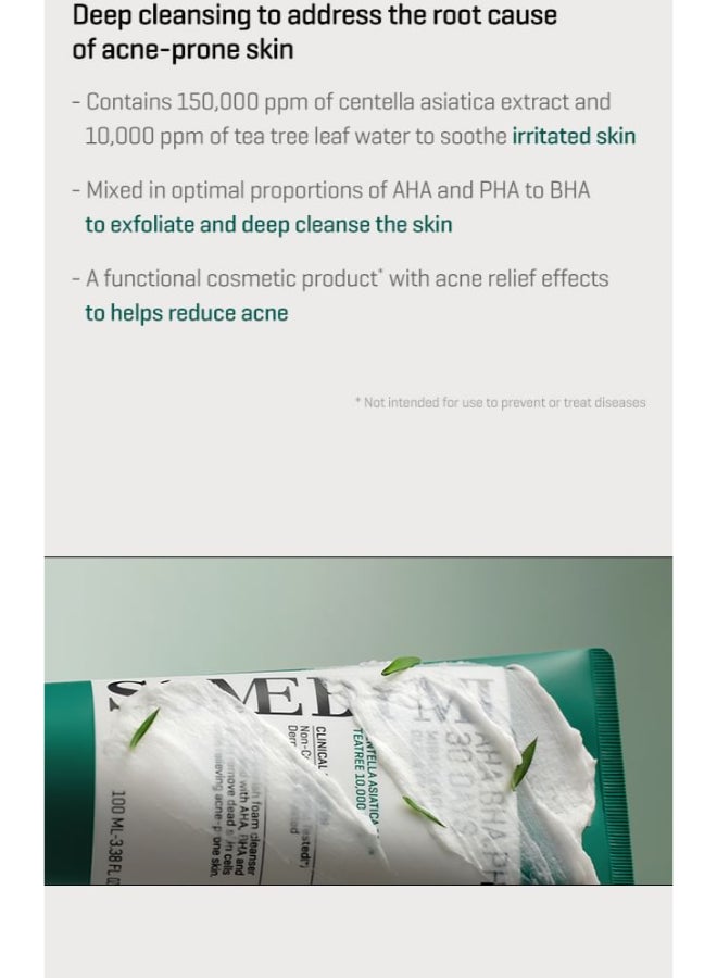 Some by Mi - Aha Bha Pha 30 Days Miracle Acne Clear Foam, 100Ml Clear 100ml - Image 1