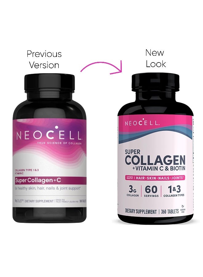 NEOCELL Super Collagen + Vitamin C + Biotin 360 Tablets Packaging May Vary  - Image 3