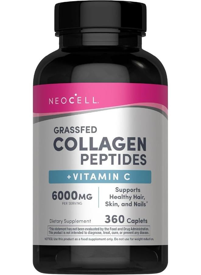 NEOCELL Grassfed Collagen Peptides + Vitamin C 360 Caplets - Image 1