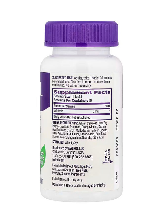Natrol Melatonin Extra Strength Dietary Supplement - 90 Tablets - Image 2