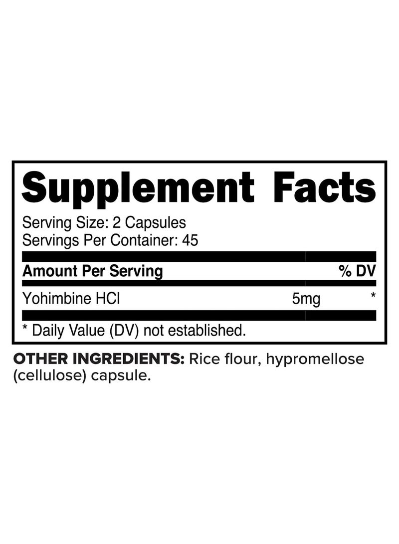 Primaforce - Yohimbine HCl, 5 mg, 90 Capsules (2.5 mg per Capsule) - Image 1
