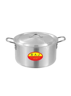 RAJ Aluminium Cooking Pot With Handle Silver 