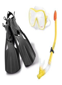 INTEX Wave Rider Snorkel Mask & Flippers Adults Diving Snorkelling Set Assorted color may vary 358grams  - Image 2
