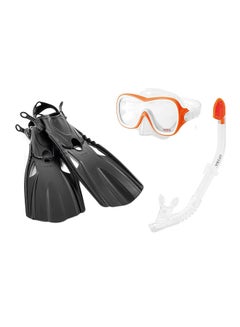 INTEX Wave Rider Snorkel Mask & Flippers Adults Diving Snorkelling Set Assorted color may vary 358grams  - Image 1