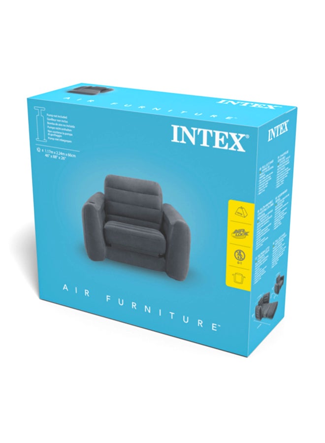 Pull-Out Chair - Sturdy Comfort Grey 1.17m x 2.24m x 66cm - pnsku/N33659614A/45/_/1734980655/217b3560-b1e1-4a17-9549-88e1a0e3fede