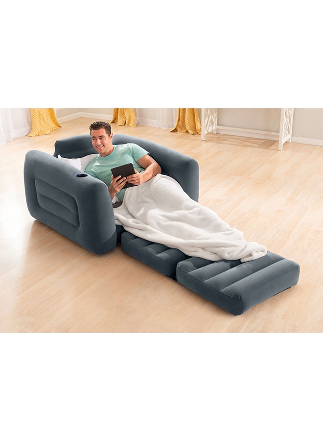 INTEX Pull-Out Chair - Sturdy Comfort Grey 1.17m x 2.24m x 66cm - Image 3