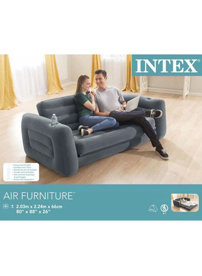 Pull-Out Inflatable Sofa 2.03M X 2.31M X 66Cm Grey 2.03x2.31x0.66metermeter