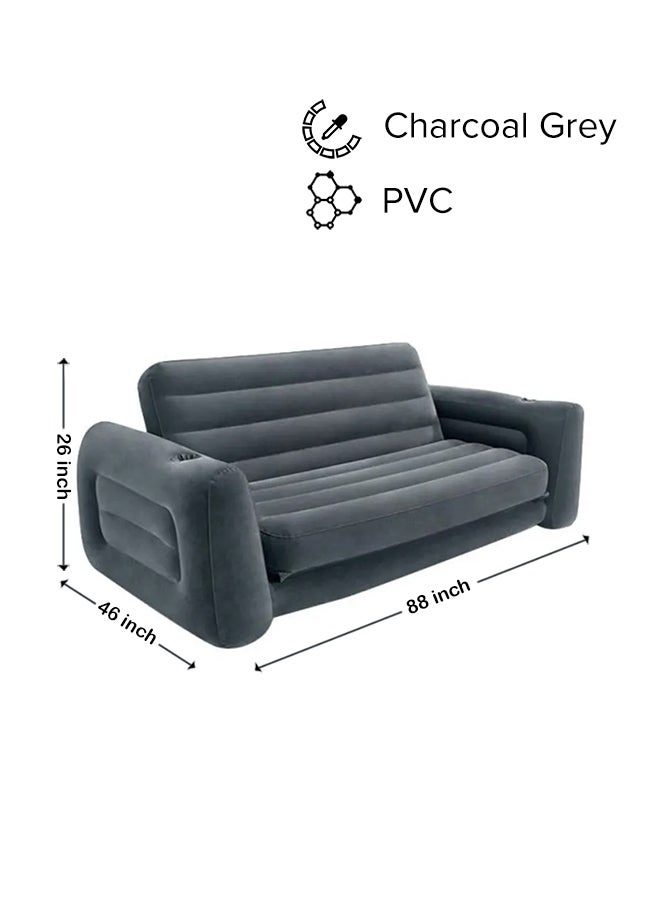 Pull-Out Inflatable Sofa 2.03M X 2.31M X 66Cm Grey 2.03x2.31x0.66metermeter