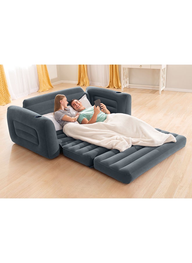 INTEX Pull-Out Inflatable Sofa 2.03M X 2.31M X 66Cm Grey 2.03x2.31x0.66metermeter - Image 2