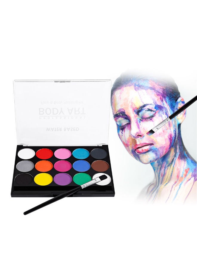 15-Color Washable Face Paint Kit Multicolour - Image 2