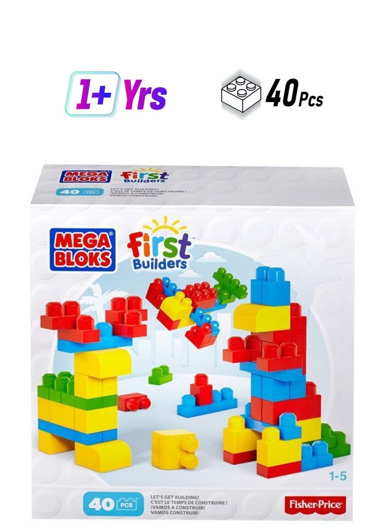 ميجا بلوكس مجموعة مكعبات تركيبة ليتس ستارت بيلدينج من 40 قطعة طراز DCJ17 DCJ17 40 سنة فأكثر - Image 1