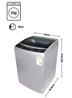 SUPER GENERAL Fully Automatic Top-Loading Washing Machine, 8 Programs, Spin Dry, Efficient Top-Load Washer With Child-Lock, LED Display SGW920NS Silver  - Image 1