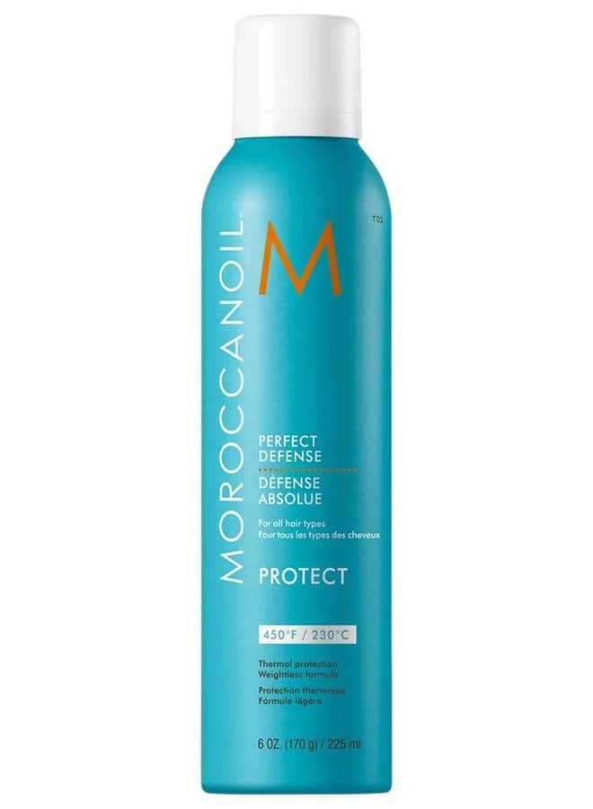MOROCCANOIL Perfect Defense, Heat Protectant Spray, Nourishing Argan Oil Formula, Protects Up to 450°F, 6 oz 225ml - Image 1