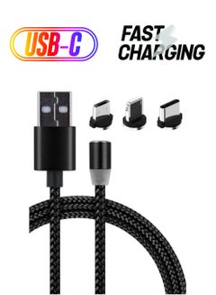 IQ Magnetic Charging Cable With Replaceable USB Head Black  - Image 1