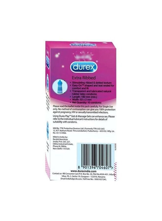 Durex Pack of 2 - Extra Ribbed Condoms  - Image 2